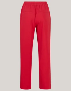 Basic Wide Leg Broek Rood