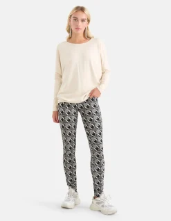 Basis Oversized Top Gebroken Wit