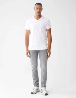 Basis V-hals T-shirt Wit