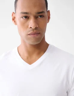 Basis V-hals T-shirt Wit