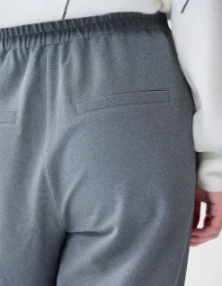 Basis Wide Leg Broek Grijs