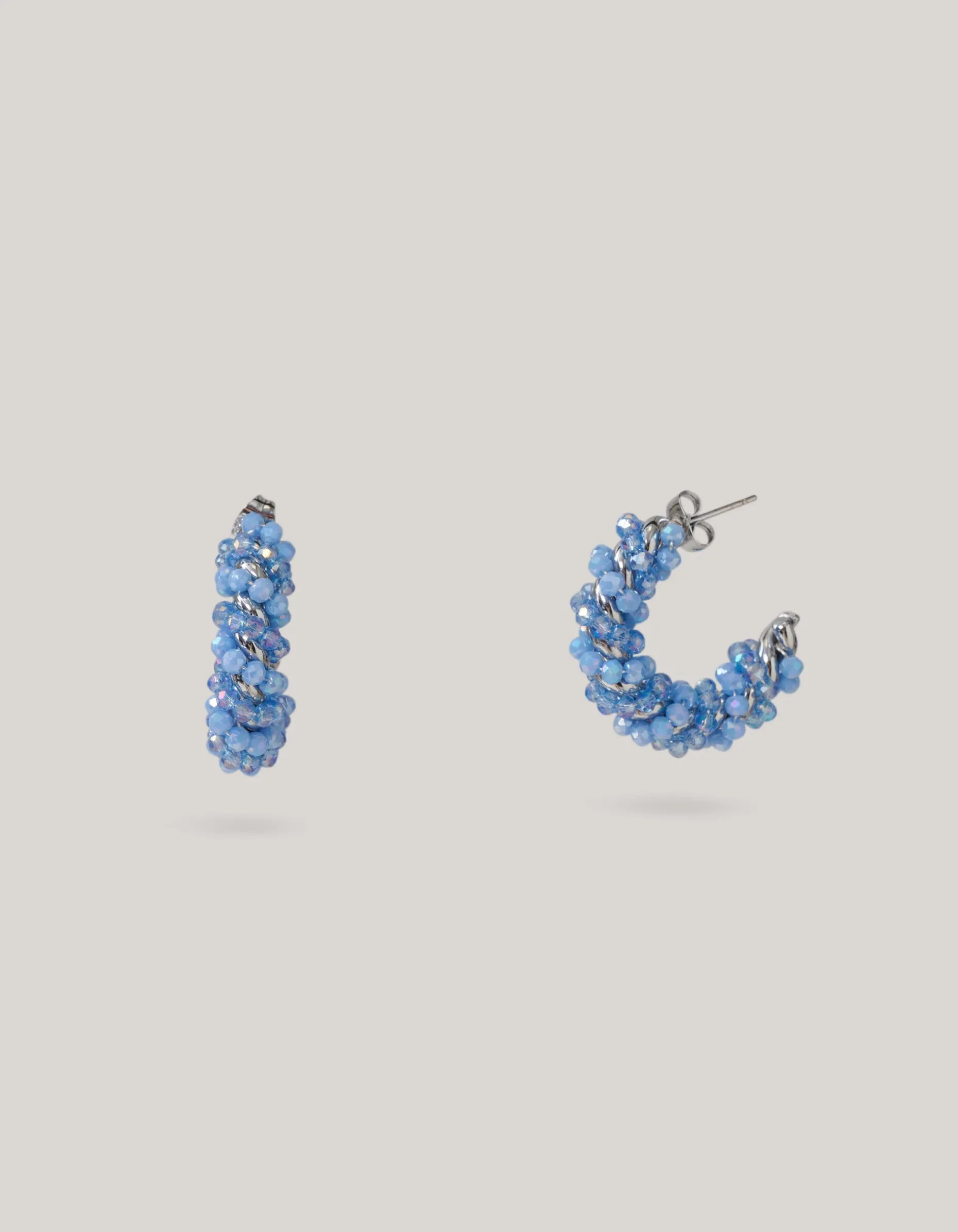Beaded Oorbellen Blauw