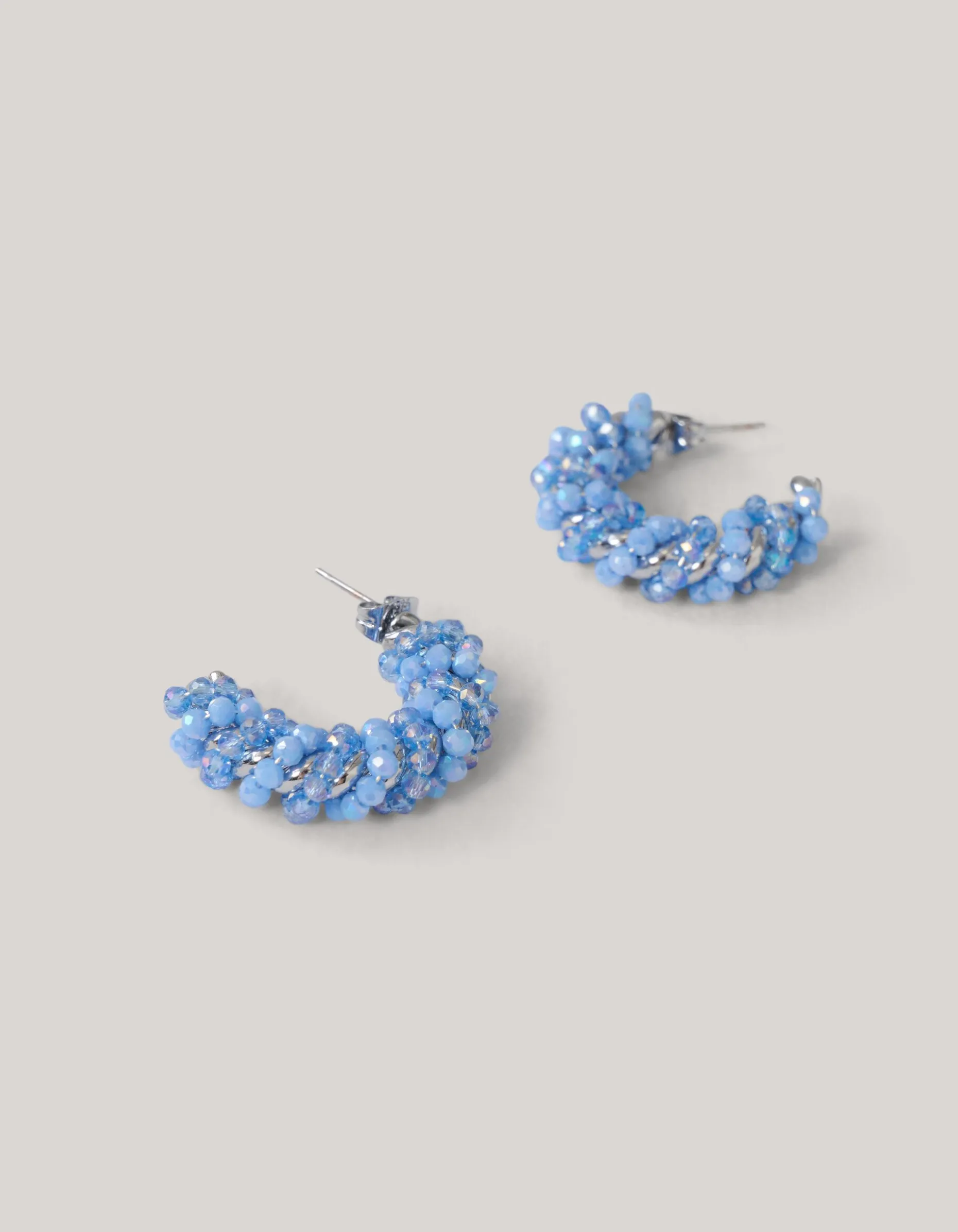 Beaded Oorbellen Blauw