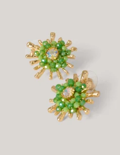 Beaded Oorbellen Groen