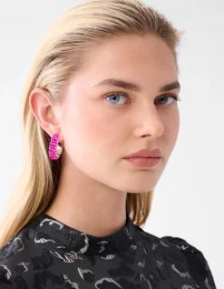 Beaded Oorbellen Paars