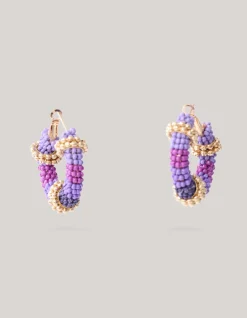 Beaded Oorbellen Paars