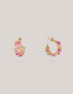 Beaded Strass Oorbellen Roze