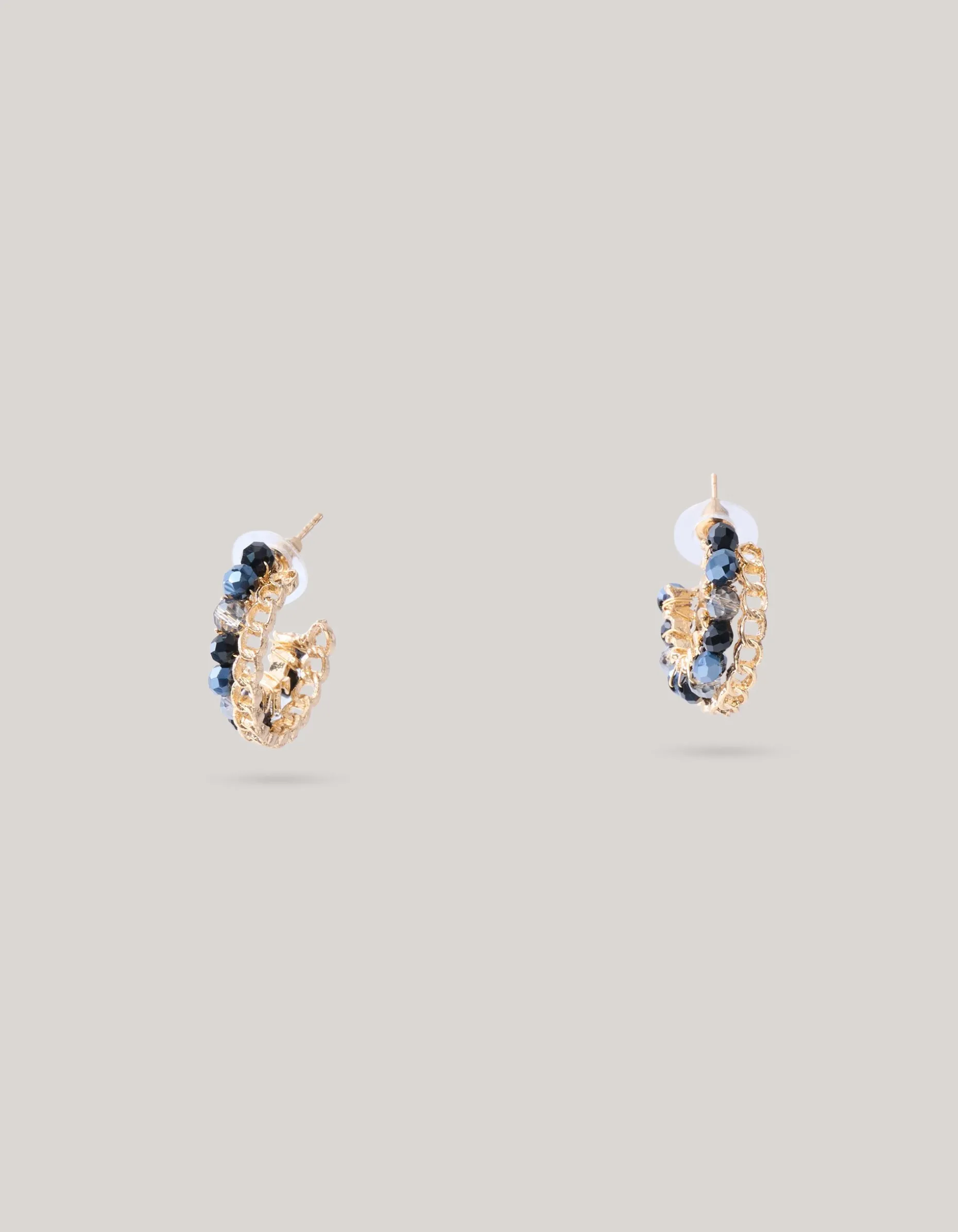 Beaded Strass Oorbellen Zwart