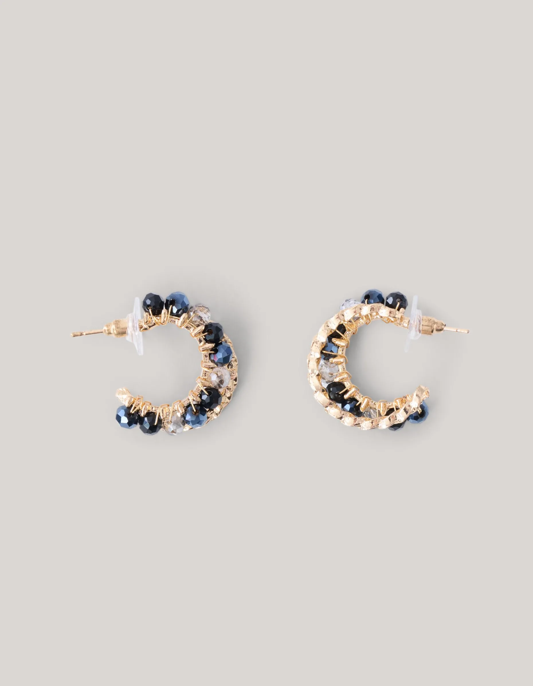 Beaded Strass Oorbellen Zwart