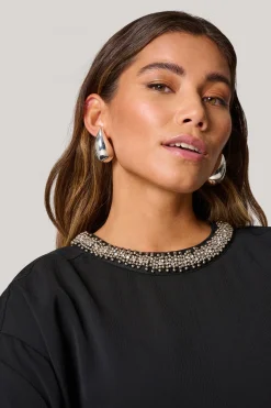 Big Drop Shape Oorbellen Zilver