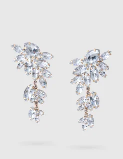 Big Strass Oorbellen Zilver