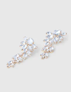Big Strass Oorbellen Zilver