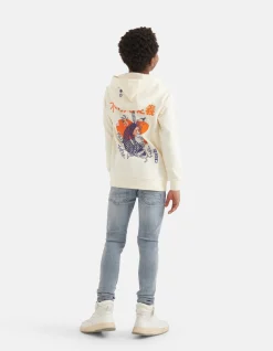 Biker Skinny Jeans Blauw/Grijs