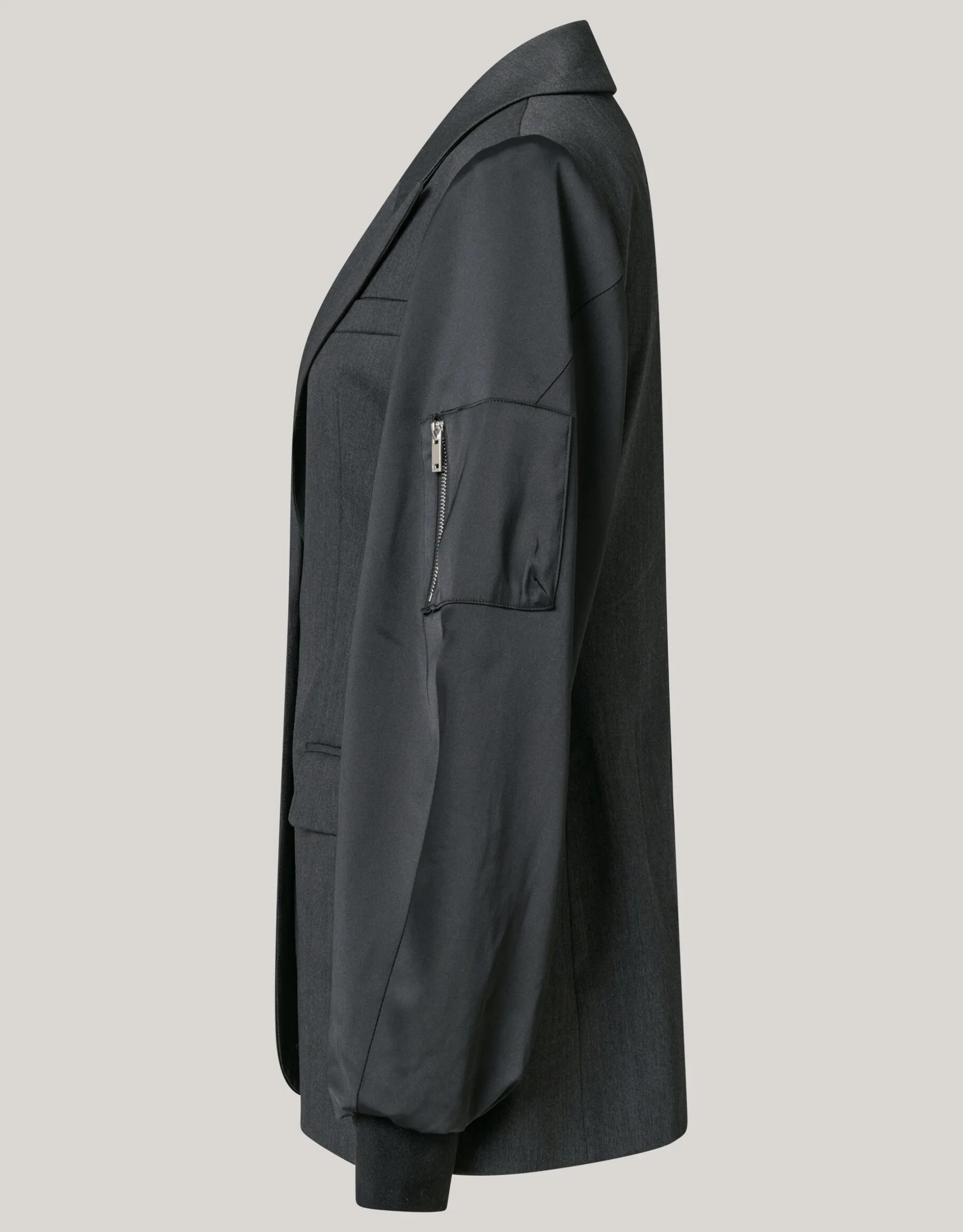 Bomber Sleeve Blazer Zwart