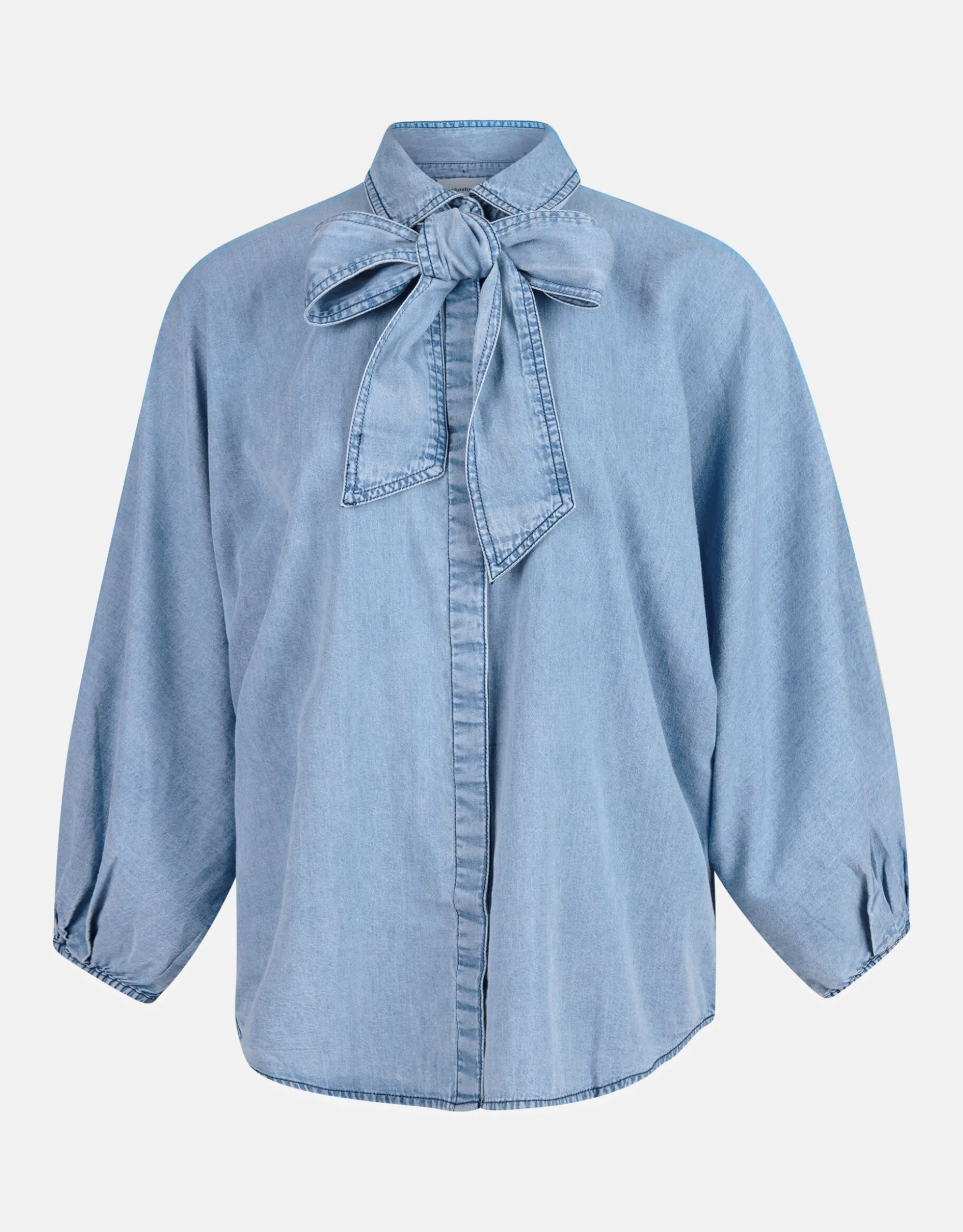 Bow Blouse Blauw By Mieke