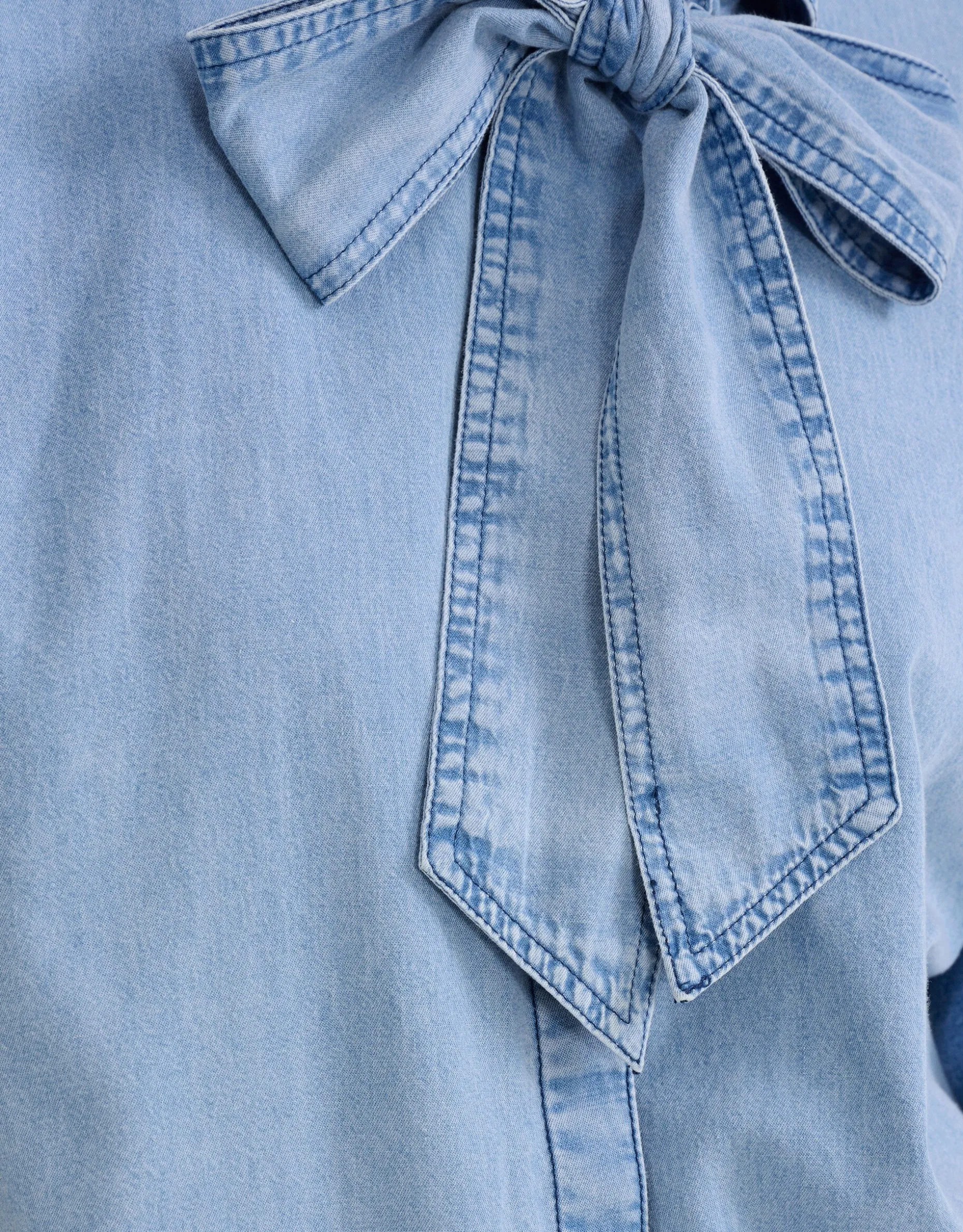 Bow Blouse Blauw By Mieke