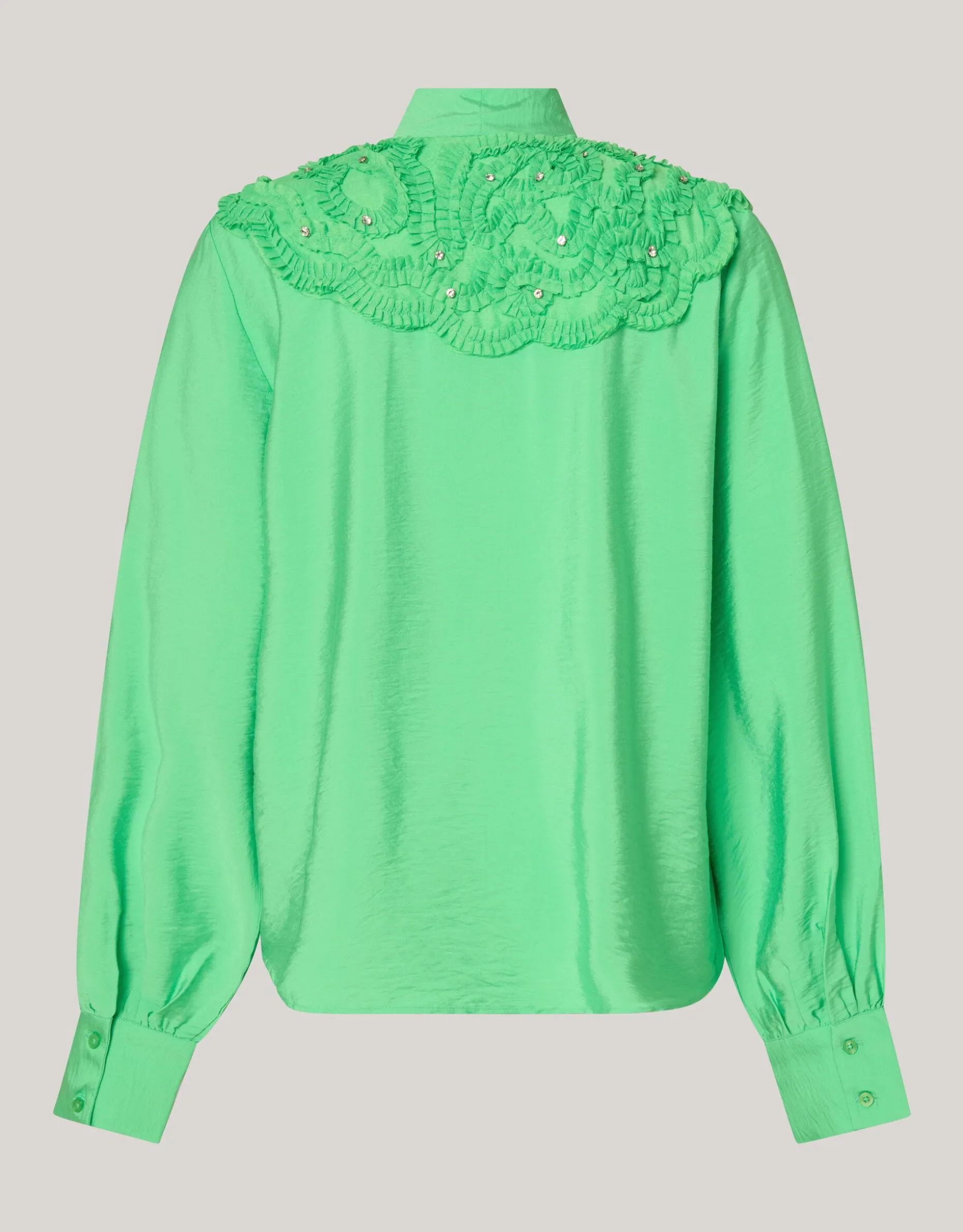Bow Strass Blouse Groen