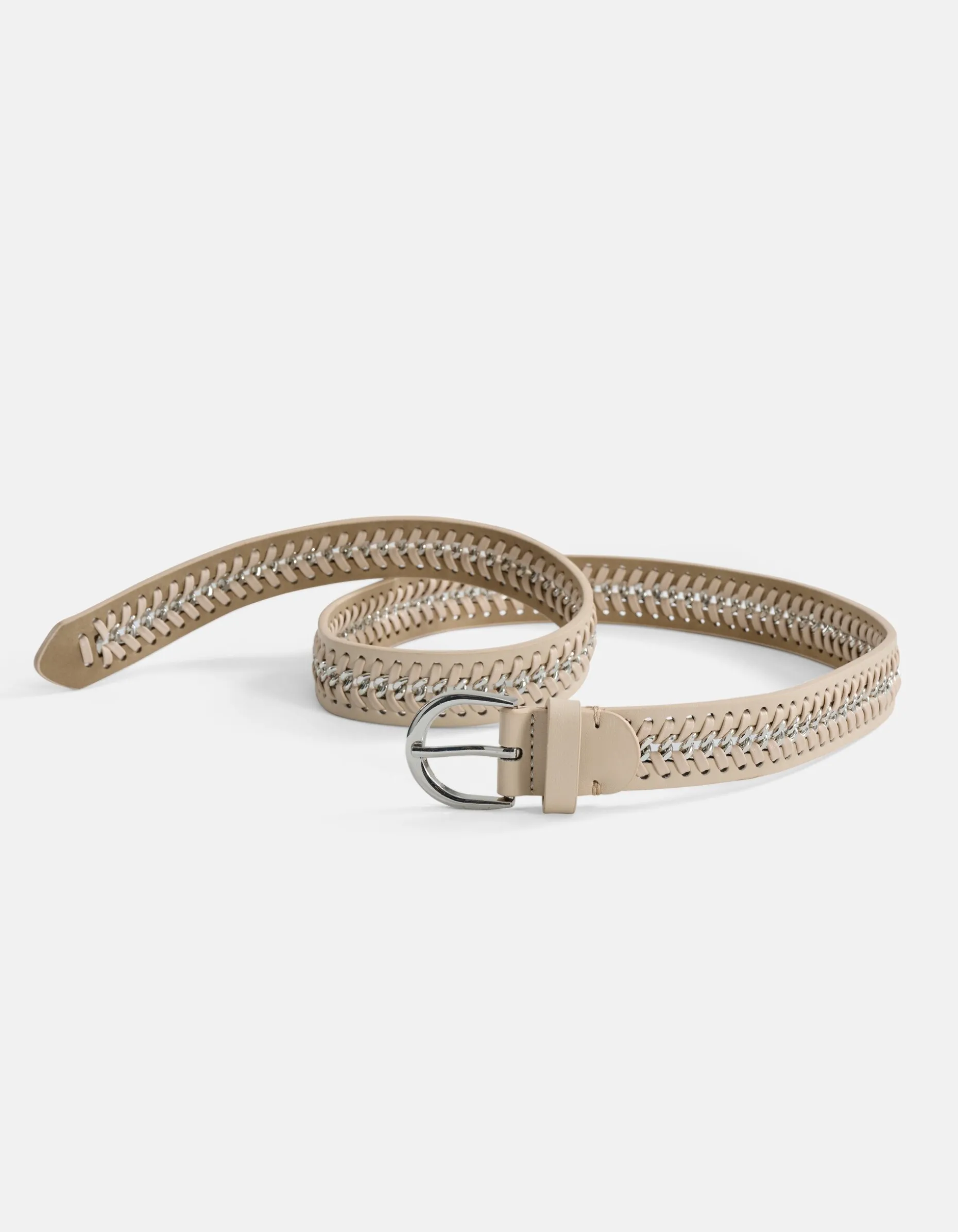 Braided Chain Riem Gebroken Wit