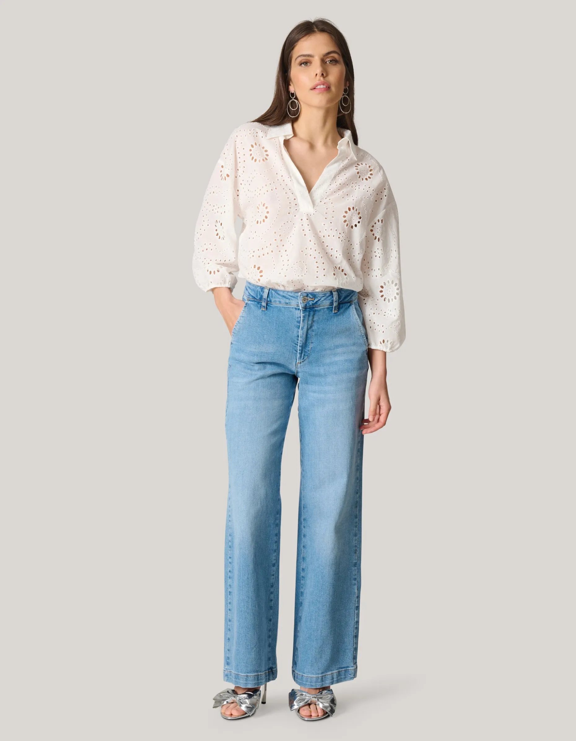 Broderie Blouse Wit