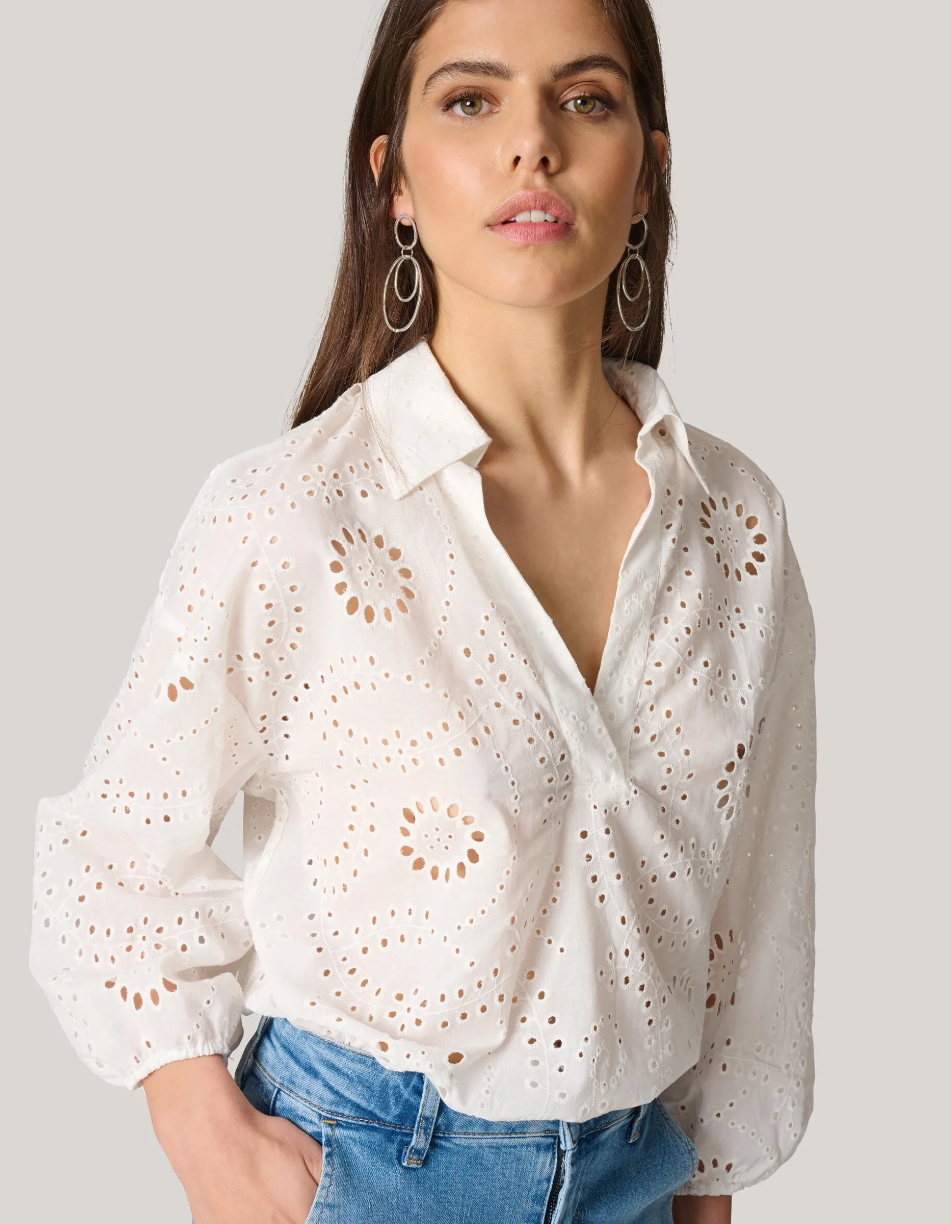 Broderie Blouse Wit
