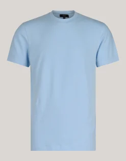 Brushed T-shirt Lichtblauw