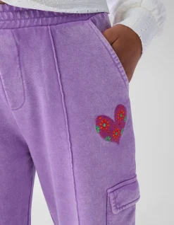 Cargo Wide Leg Broek Paars