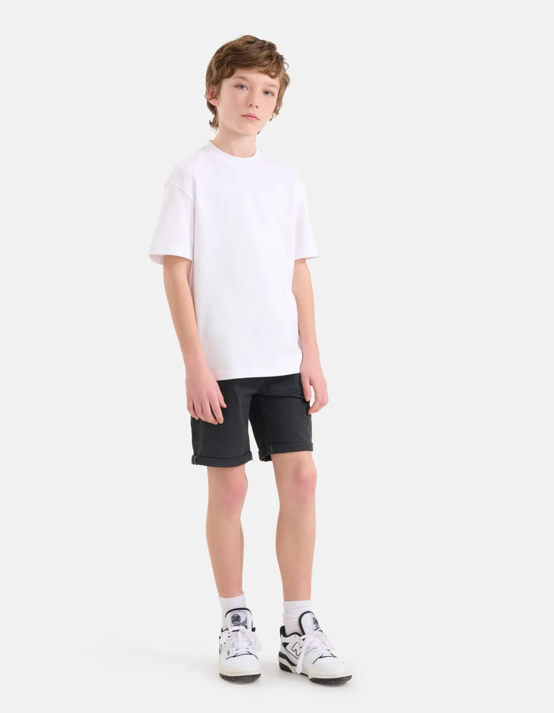 Casual Twill Short Donkergrijs