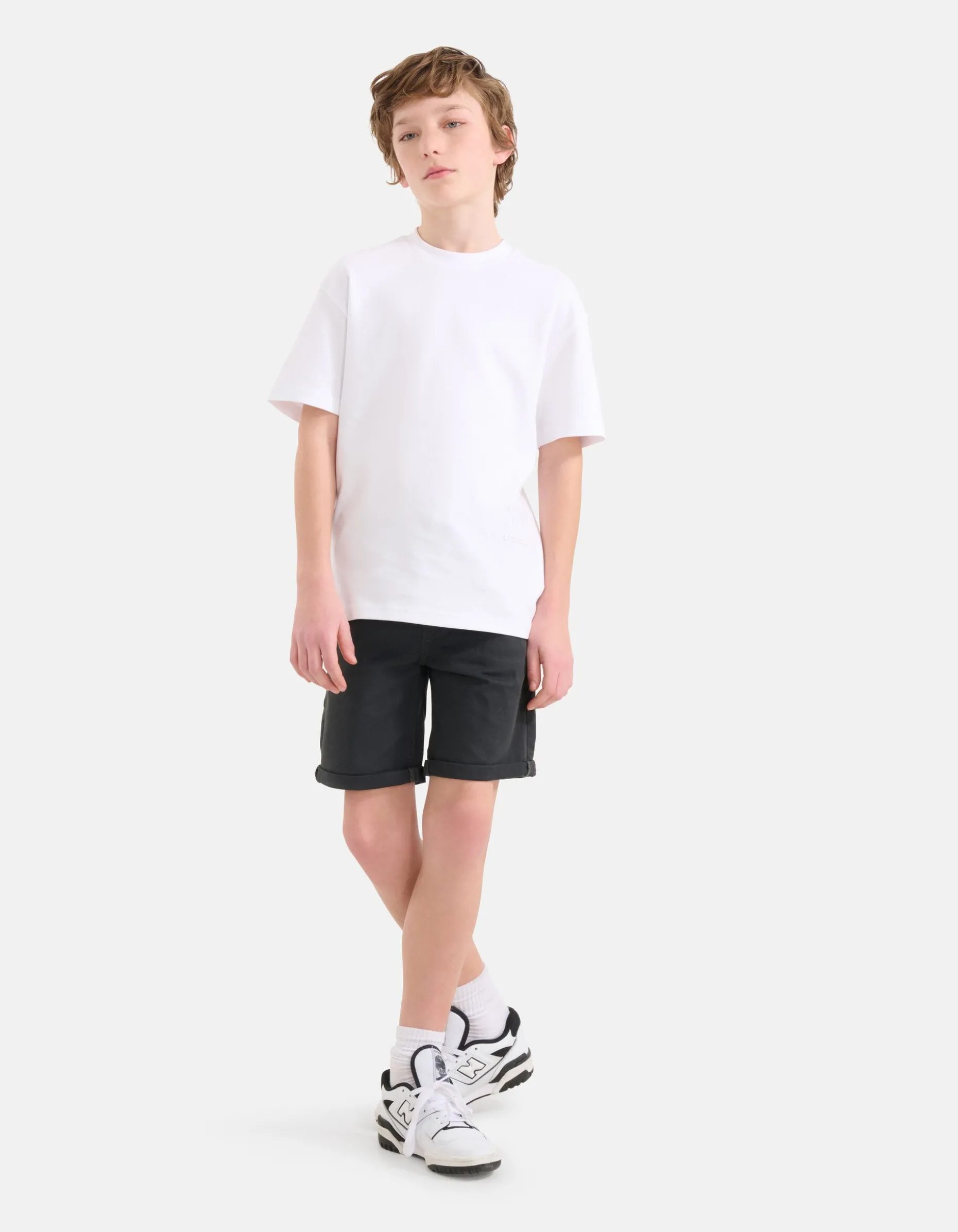 Casual Twill Short Donkergrijs