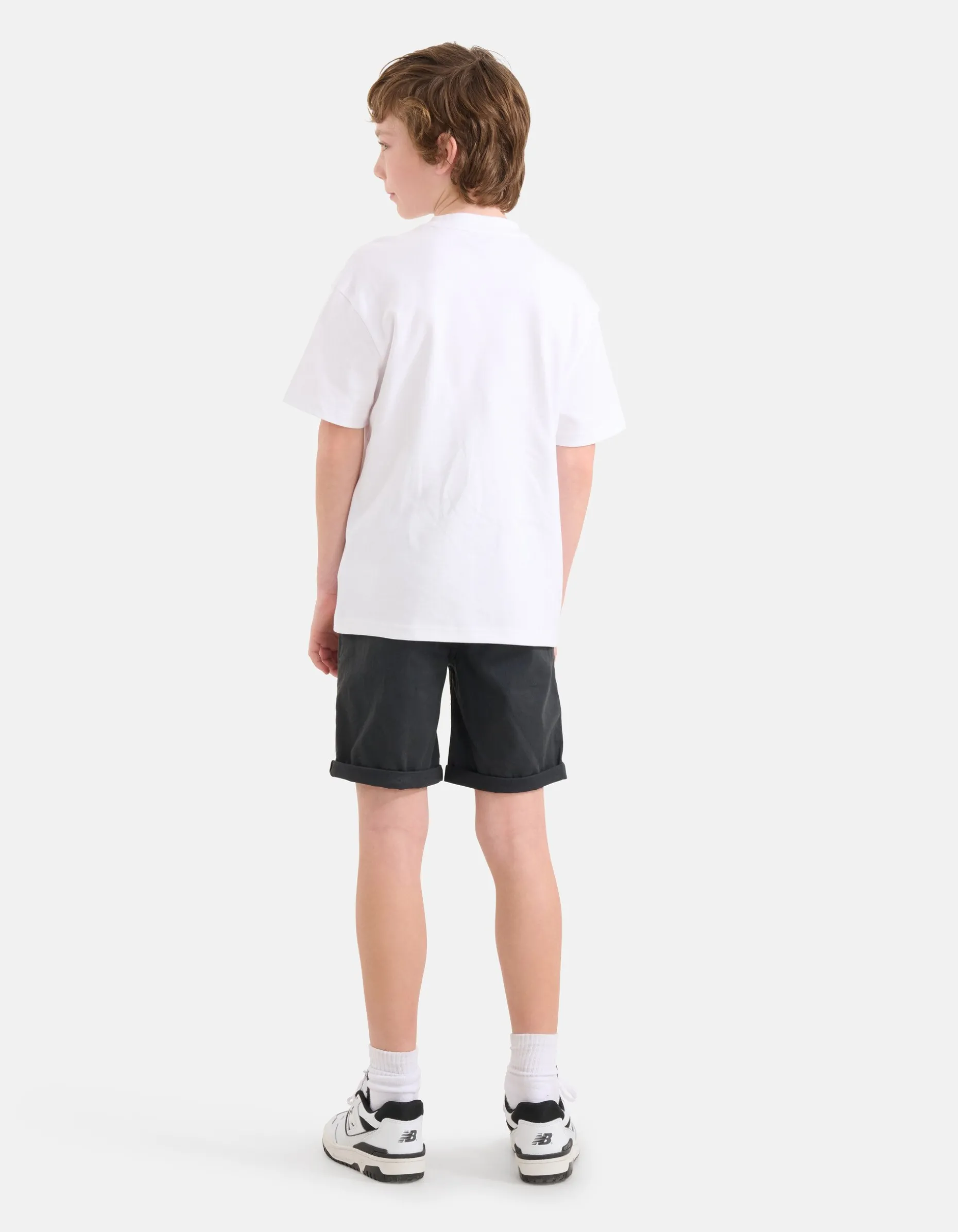 Casual Twill Short Donkergrijs