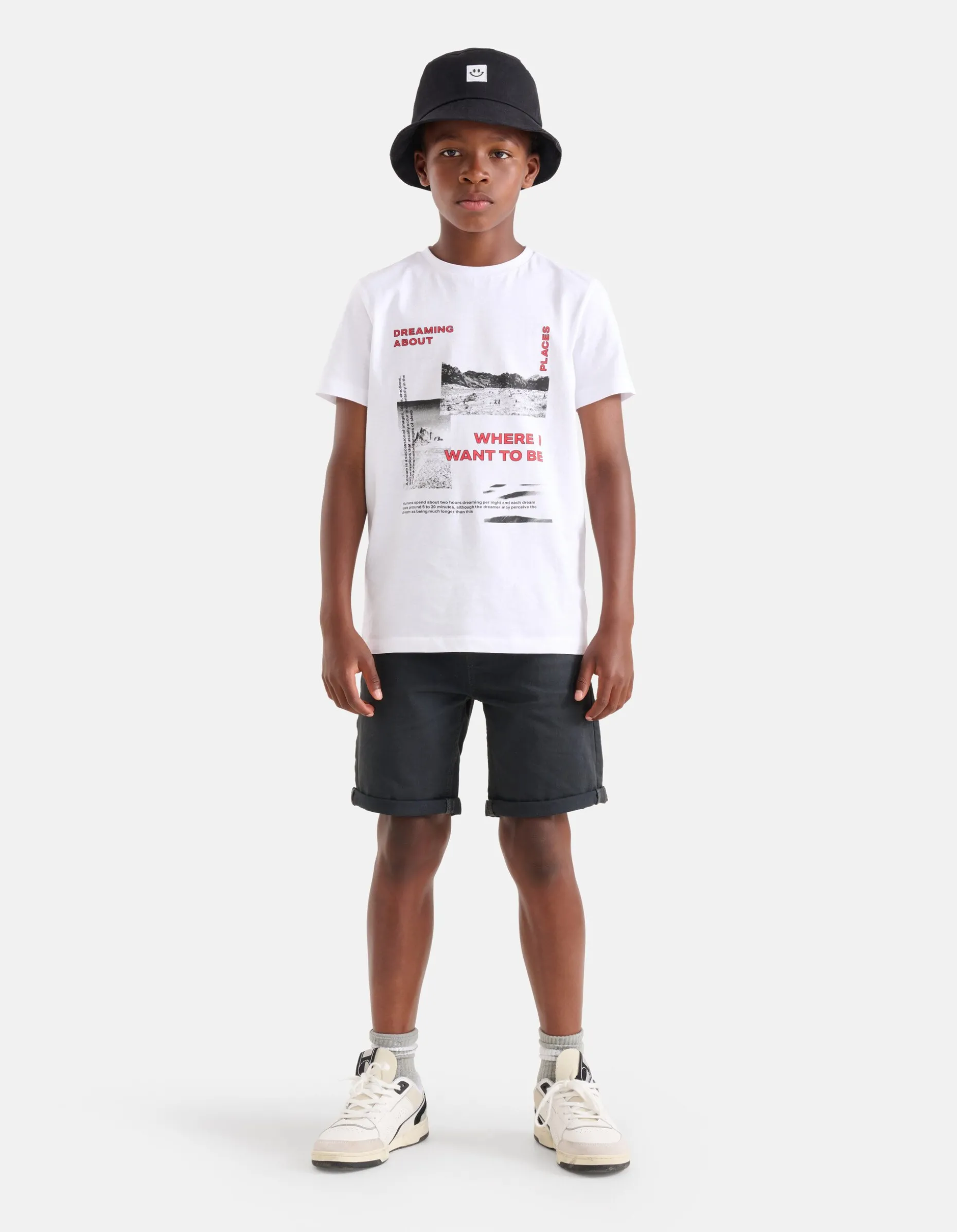 Casual Twill Short Donkergrijs