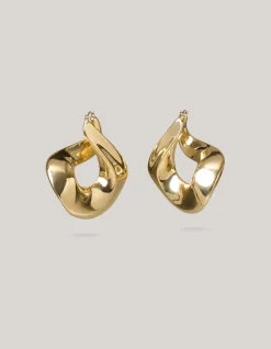 Chain Hoop Oorbellen Goud