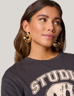 Chain Hoop Oorbellen Goud