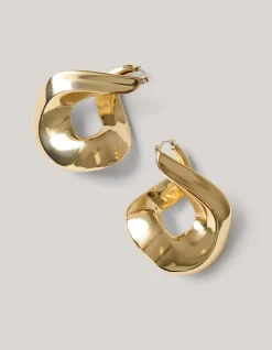 Chain Hoop Oorbellen Goud