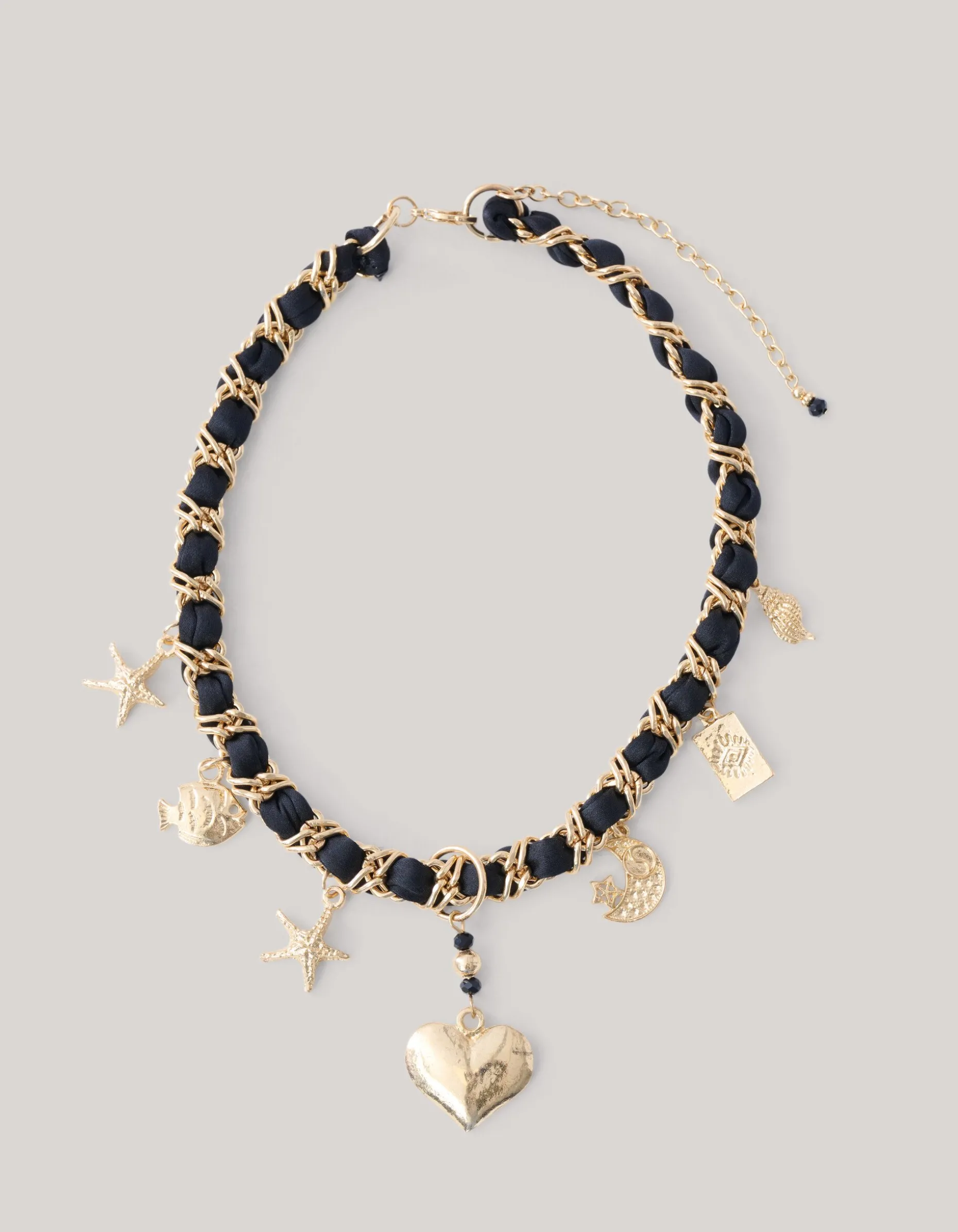 Charm Ketting Zwart