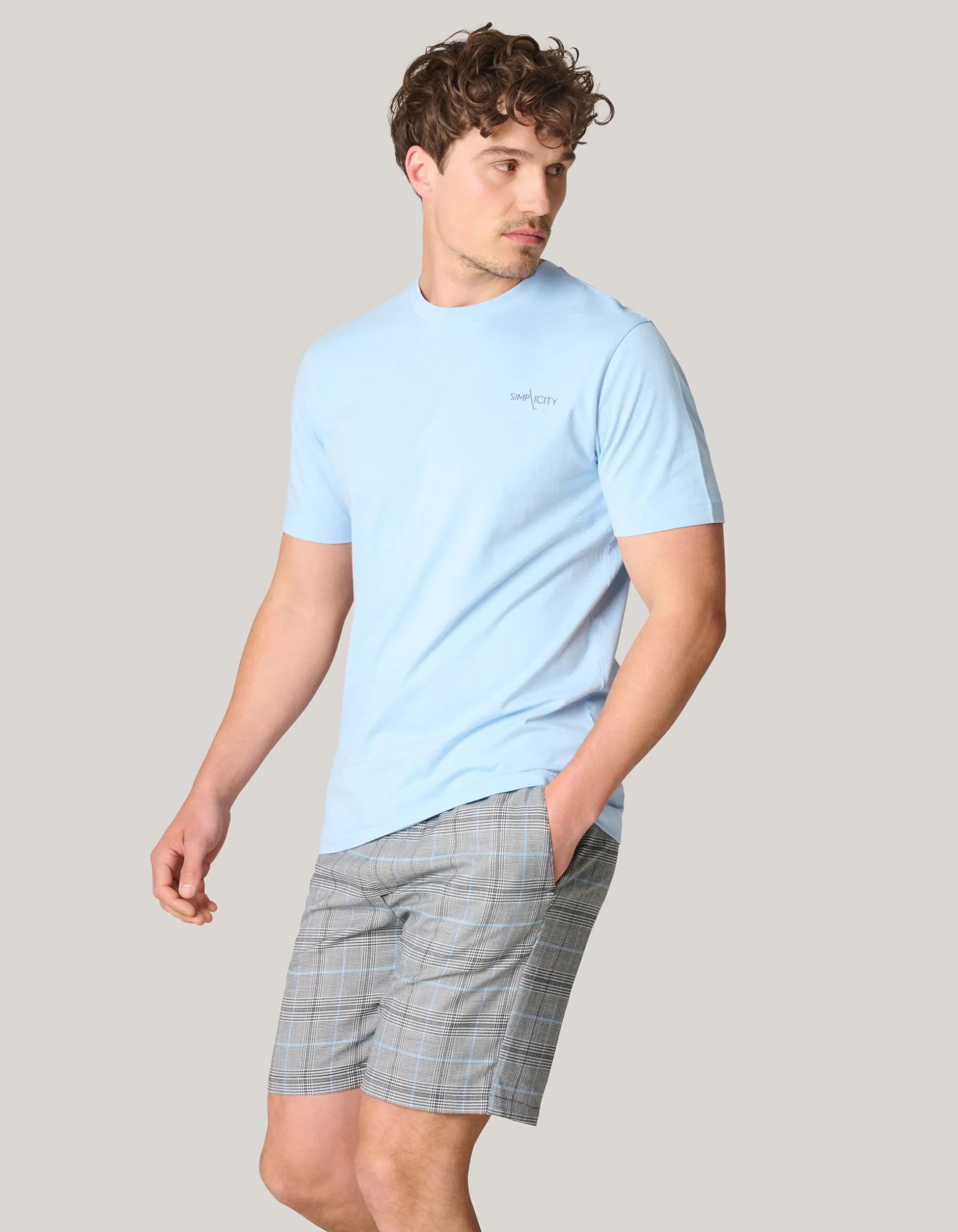 Check Short Grijs