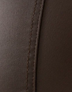 Coated Broek Donkerbruin