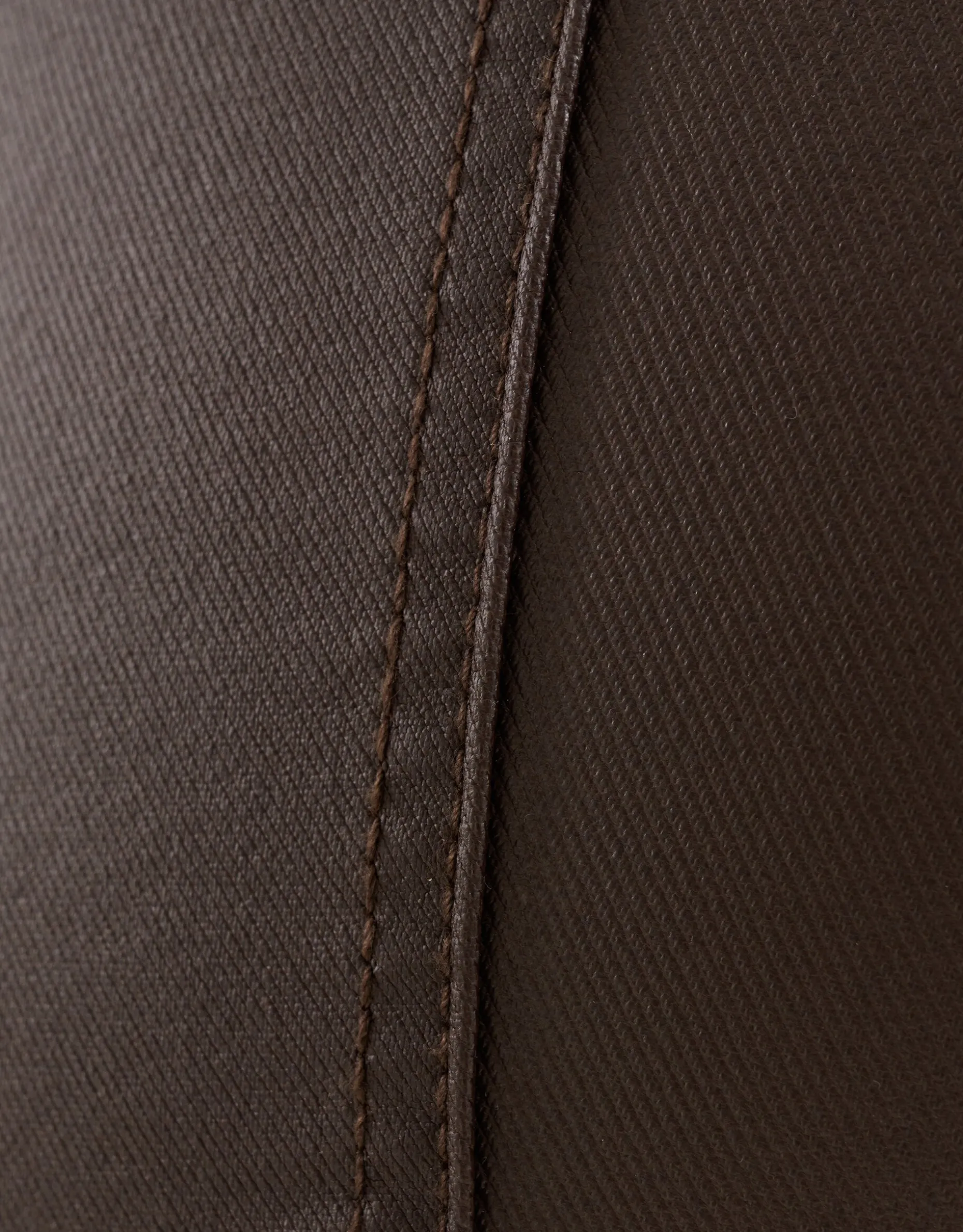 Coated Broek Donkerbruin