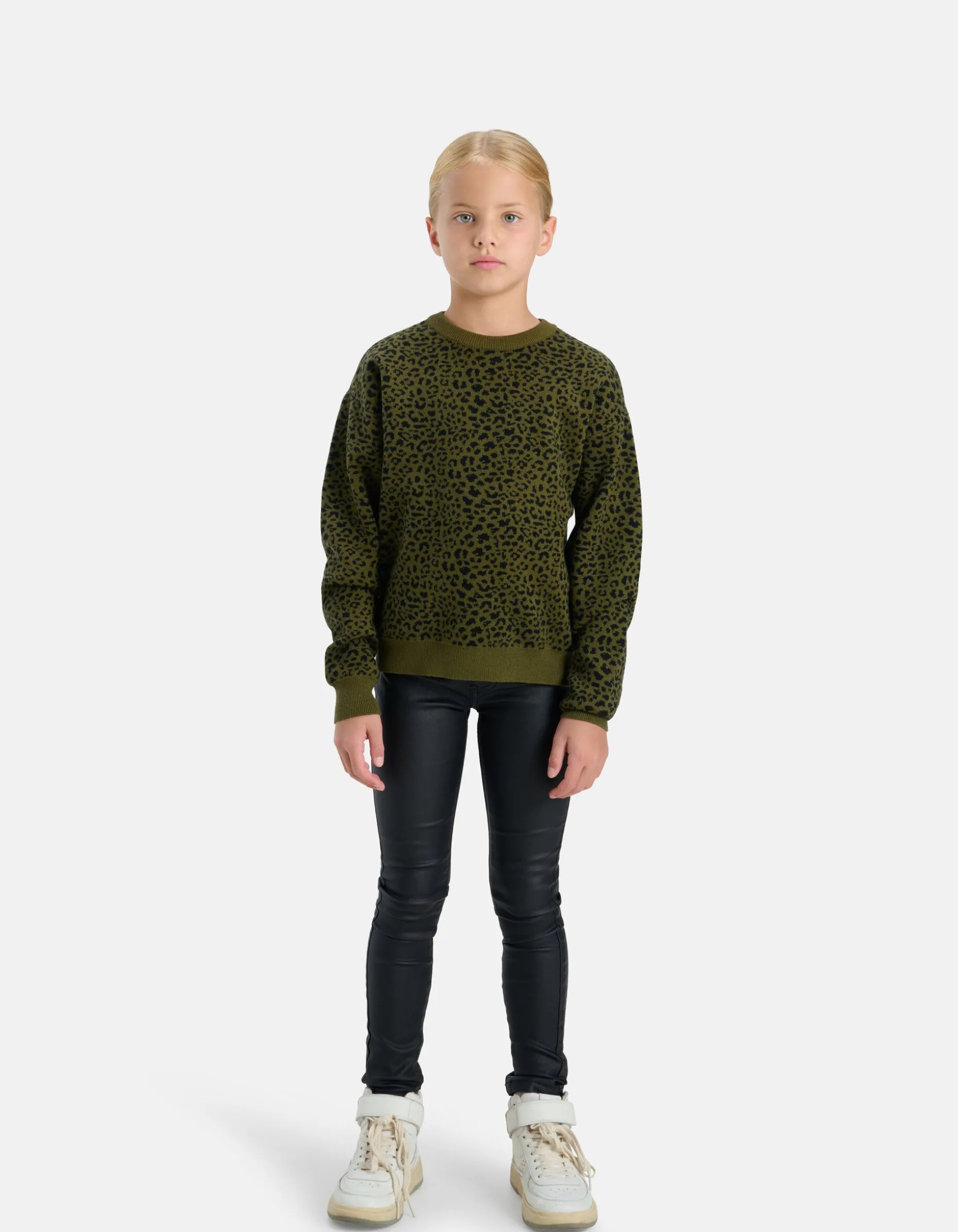 Coated Tregging Zwart