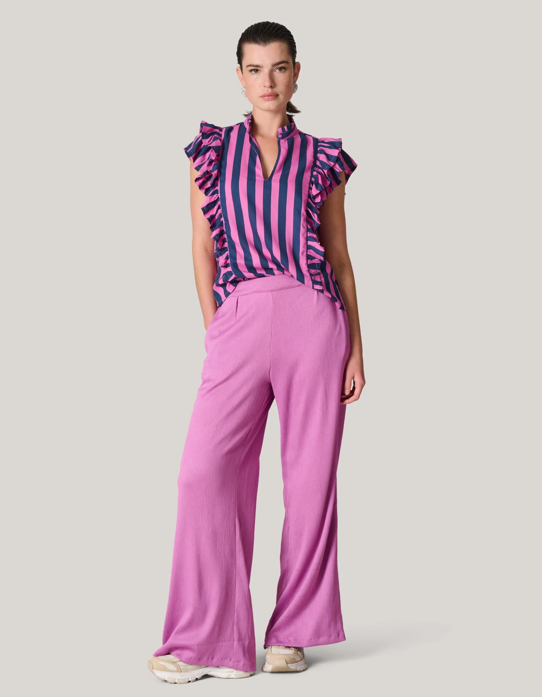 Crinkle Broek Roze