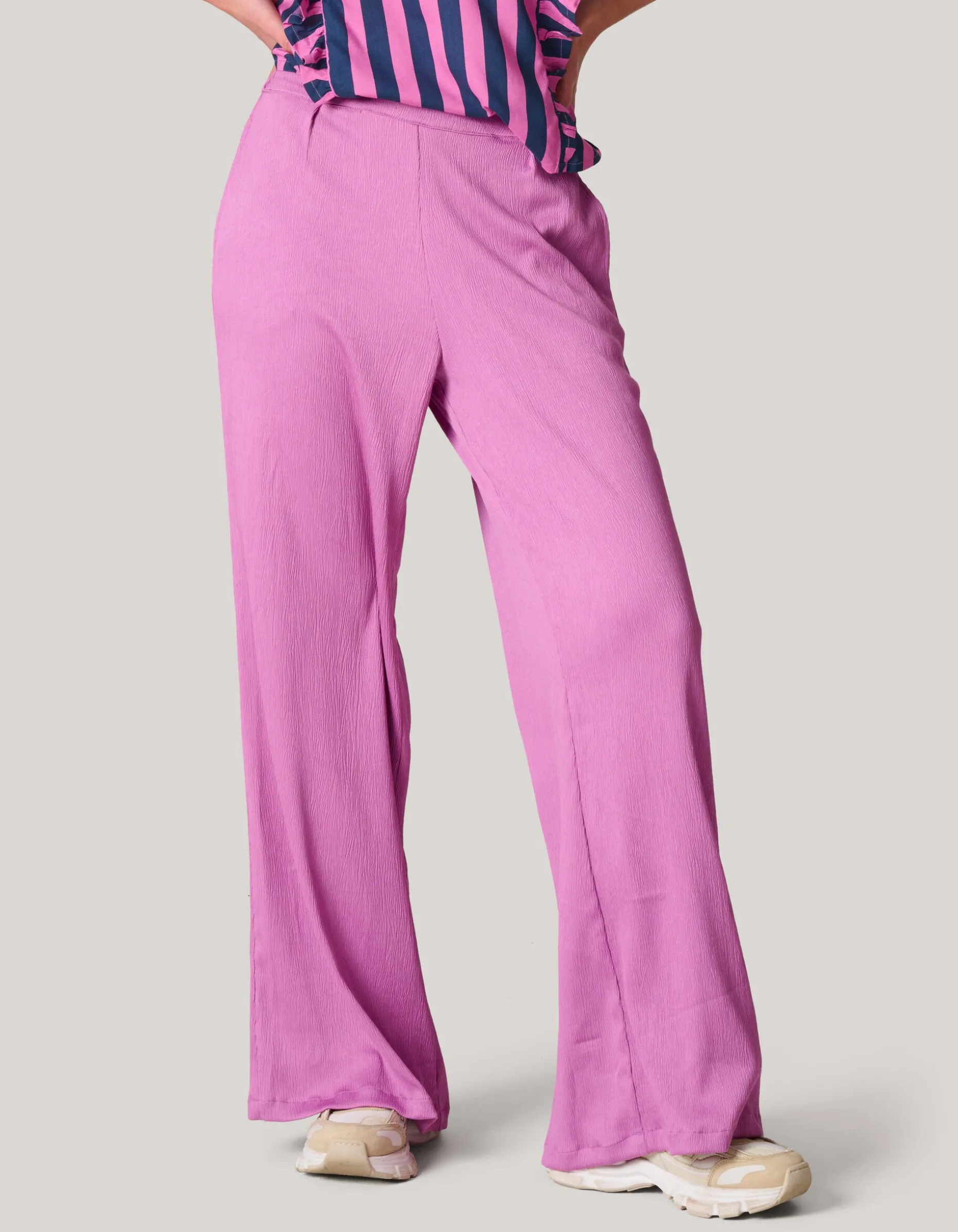 Crinkle Broek Roze