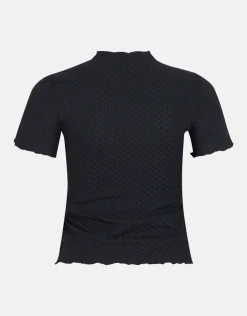 Crinkle Top Zwart