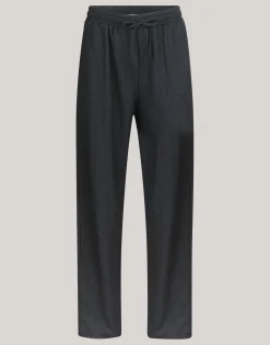 Crinkle Wide Leg Broek Zwart
