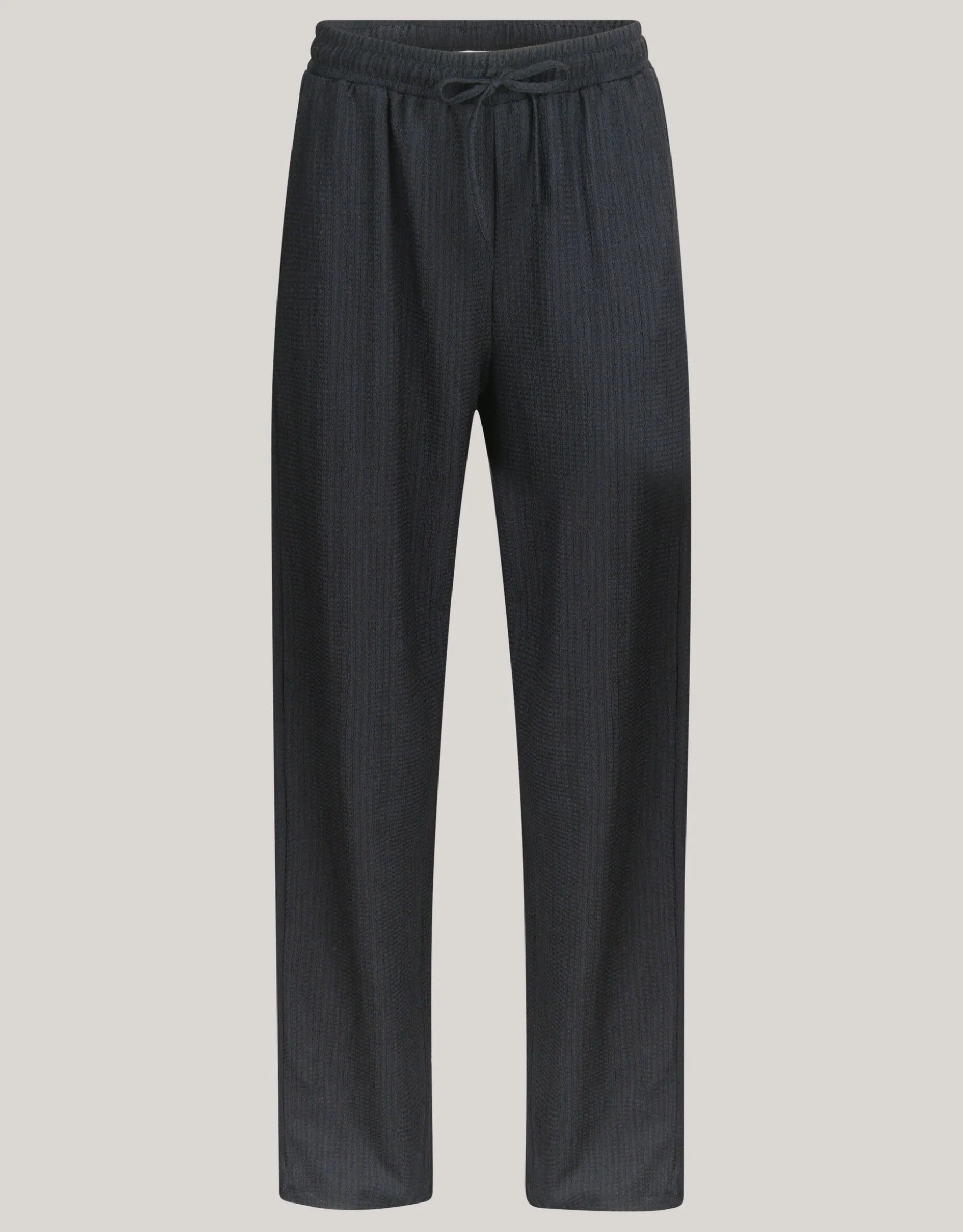 Crinkle Wide Leg Broek Zwart