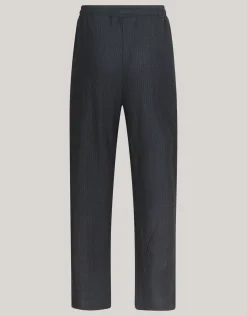 Crinkle Wide Leg Broek Zwart
