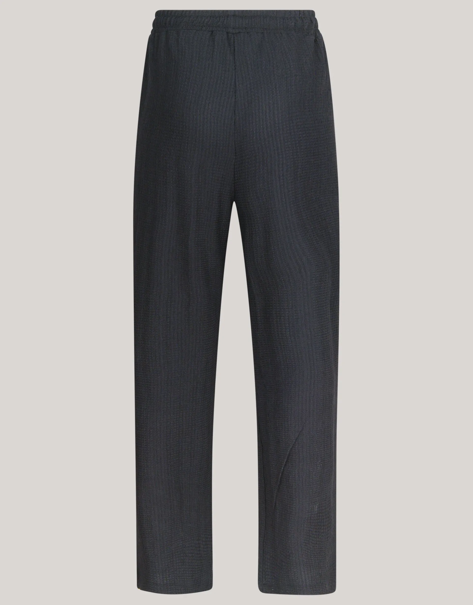 Crinkle Wide Leg Broek Zwart