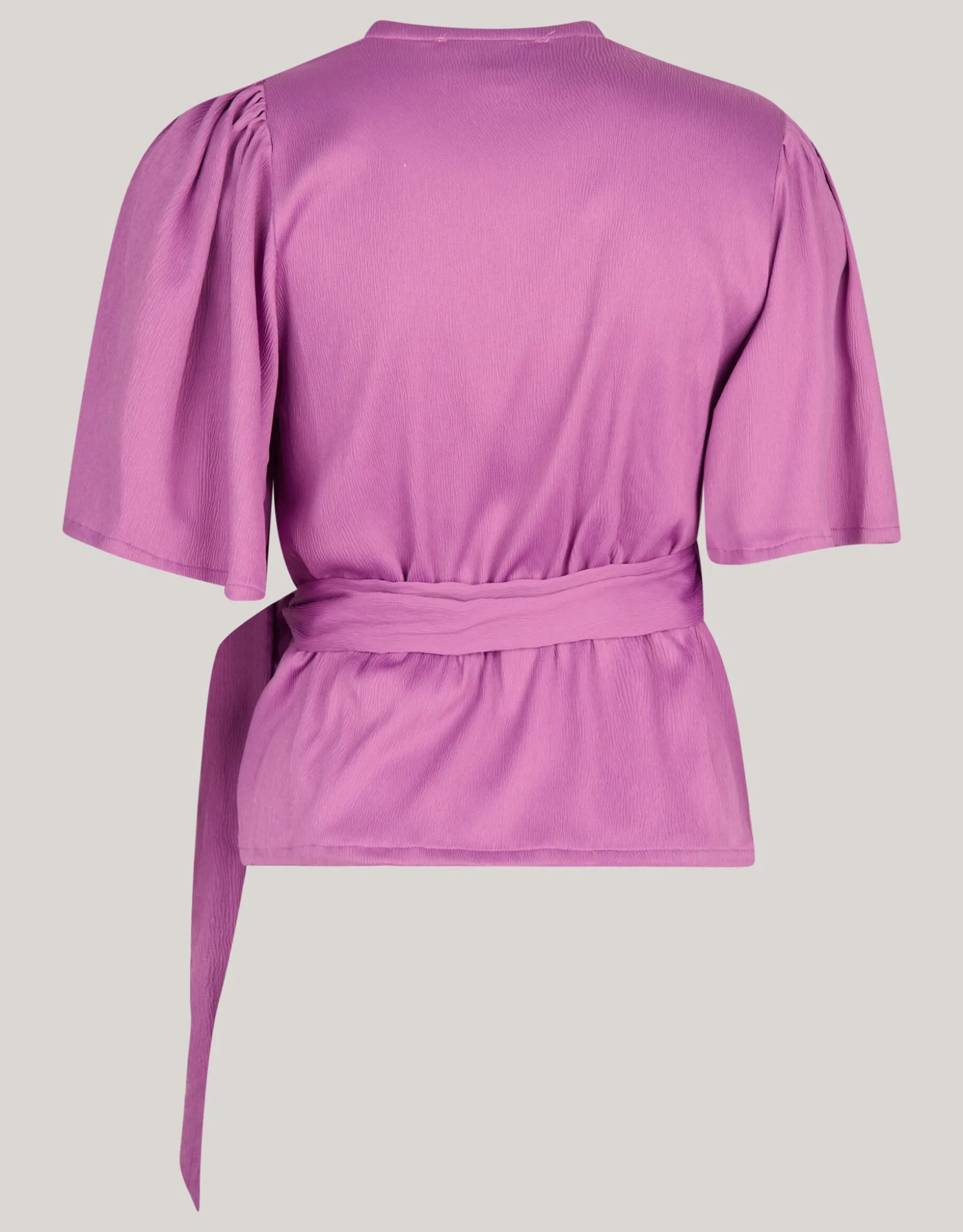 Crinkle Wrap Top Roze