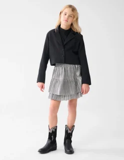 Cropped Blazer Zwart