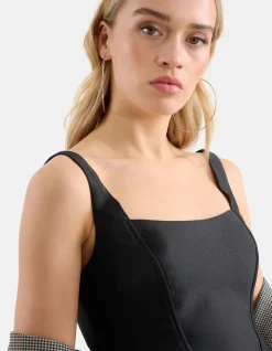 Cropped Top Zwart