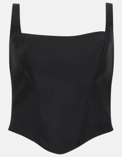 Cropped Top Zwart