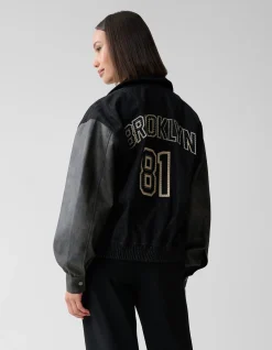 Denim Bomber Zwart